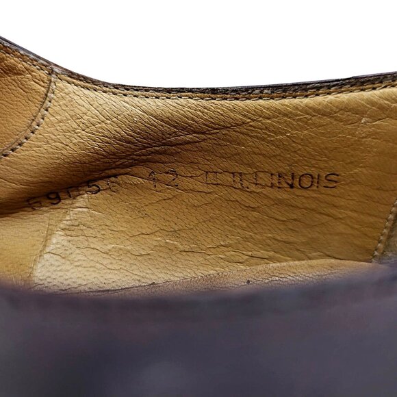 Bruno Magli Italy Mens 12M Brown Dress Shoes Leather Monk Strap Loafers Vintage - Picture 7 of 13